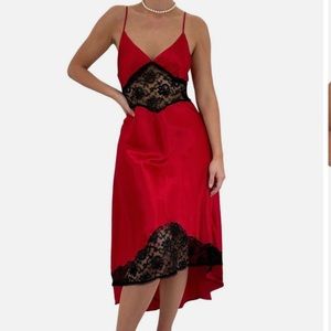 Victoria’s Secret vintage gold label red gown EUC size Large